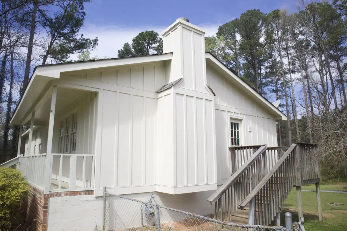 After: Porch and chimney side of a two-level Acworth home