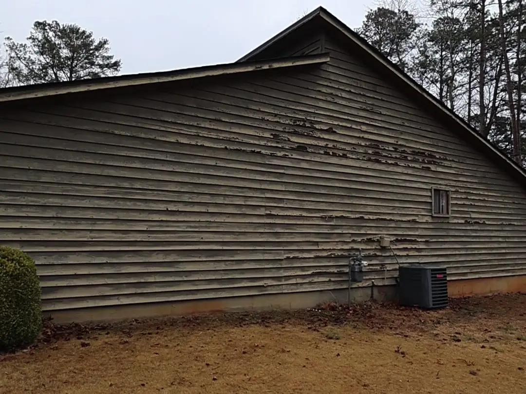 Before: Gable side of an Acworth ranch home