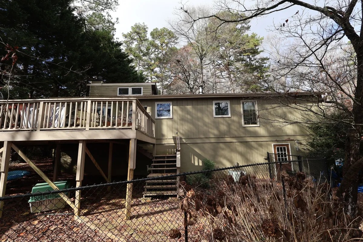 Before: the rear elevation and deck.