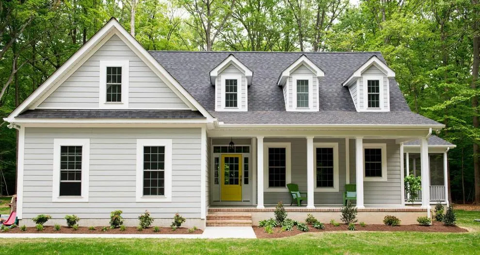 Real home exterior project by Siding Depot — James Hardie siding, roofing, windows and deck in Marietta, GA